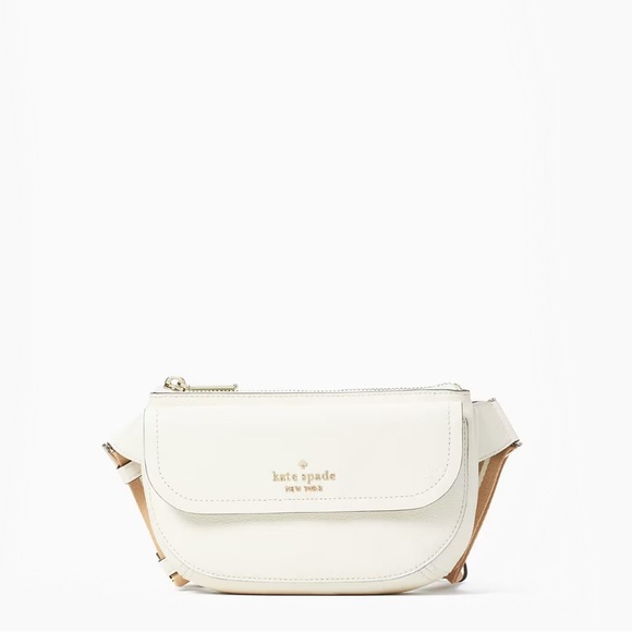 ♠️Kate Spade Rosie Pebbled Leather Belt Bag, Parchment White NWT